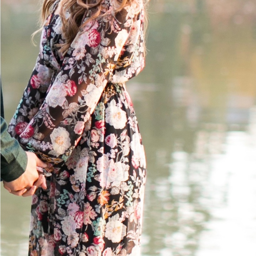 Chic Floral Print Maxi Dress